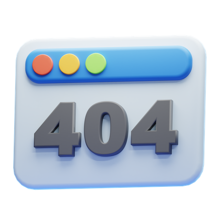 Error 404  3D Icon