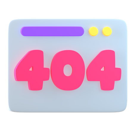 Error 404  3D Icon