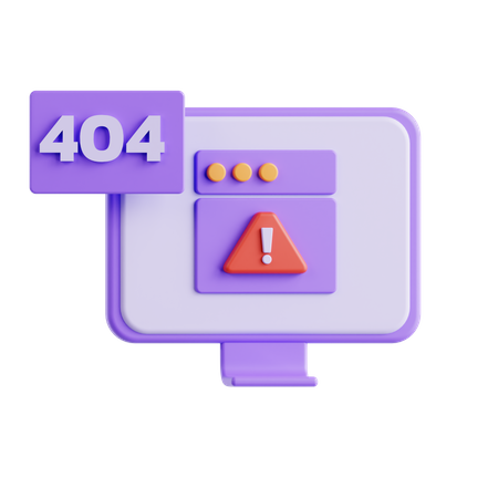 Error 404  3D Icon