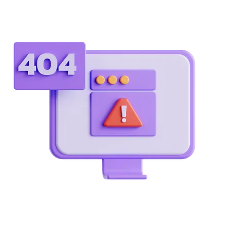 Error 404  3D Icon