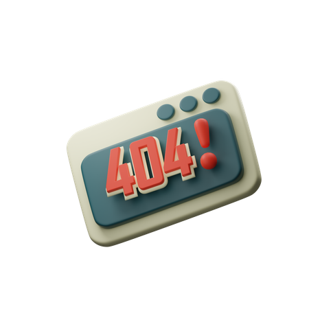 Error 404  3D Icon