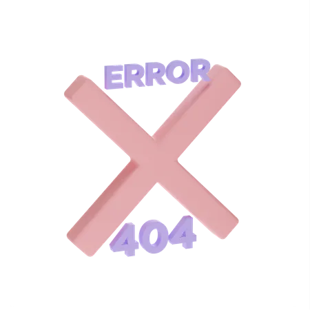 Error 404  3D Icon