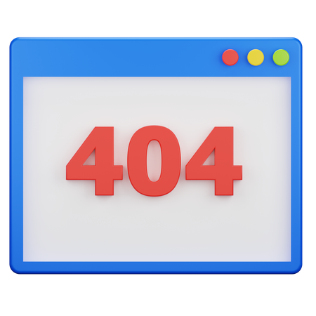 Error 404  3D Icon