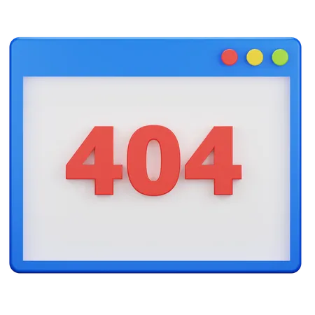 Error 404  3D Icon