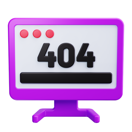 Error 404  3D Icon