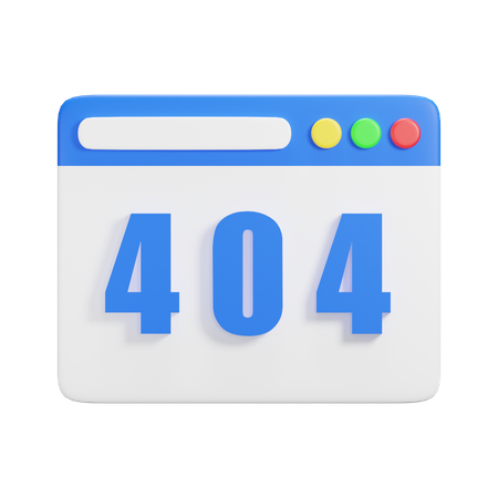 Error 404  3D Icon