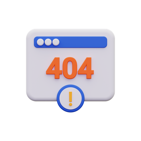 Error 404  3D Icon