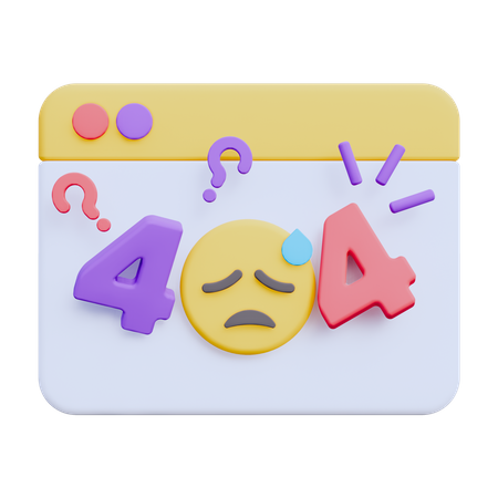 Error 404  3D Icon