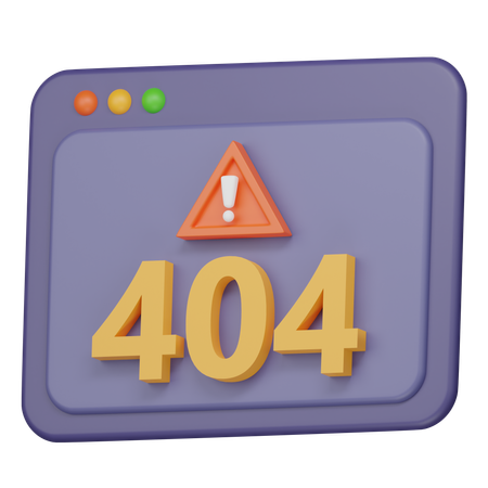 Error 404  3D Icon