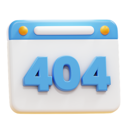 ERROR 404  3D Icon