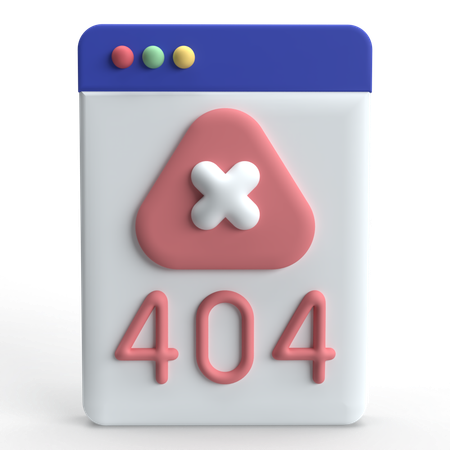 Error 404 3D Icon