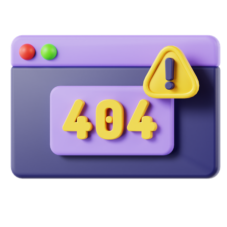 Error 404  3D Icon