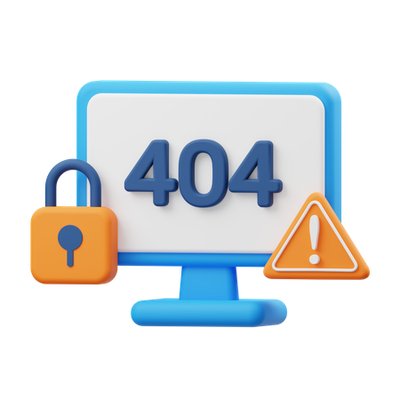 Error 404  3D Illustration