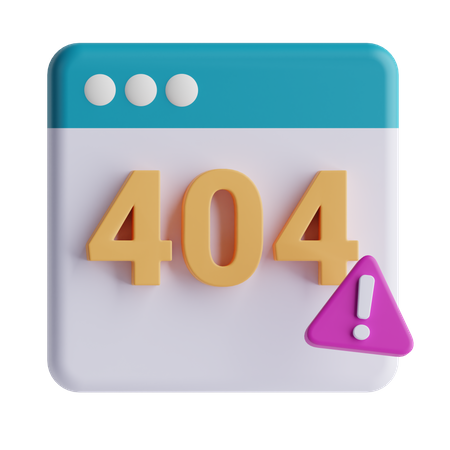 Error 404 3D Icon