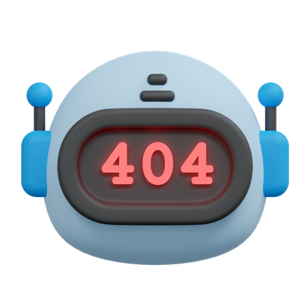 Error 404 bot  3D Icon
