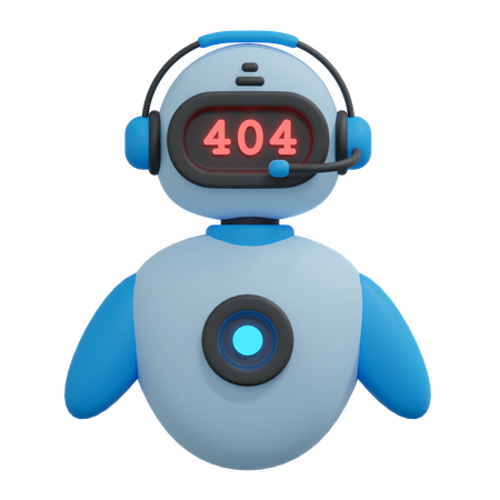 Error 404 bot  3D Icon