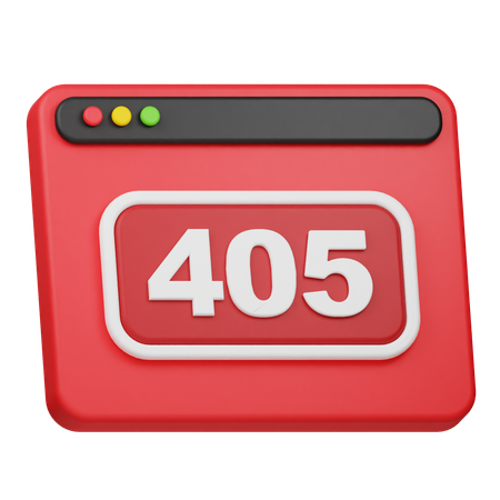 오류 405  3D Icon