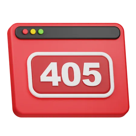 오류 405  3D Icon