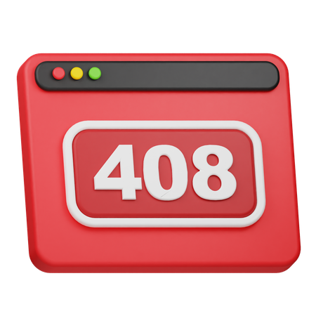 오류 408  3D Icon