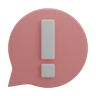 3d error warning logo