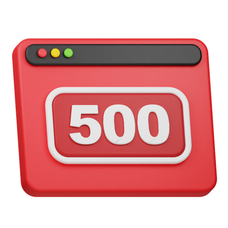 오류 500  3D Icon