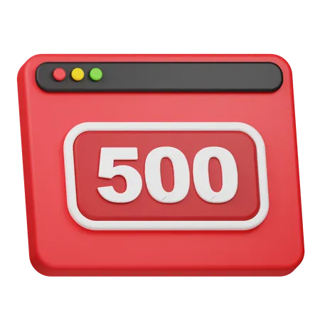 오류 500  3D Icon