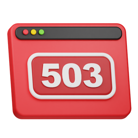 エラー 503  3D Icon