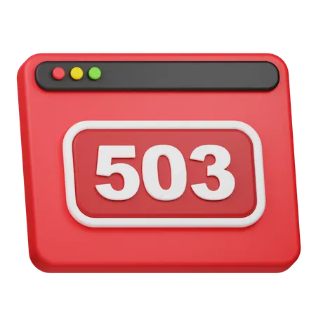 エラー 503  3D Icon