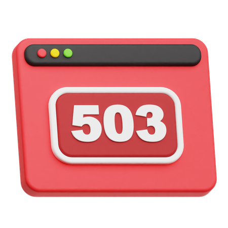 Error 503  3D Icon