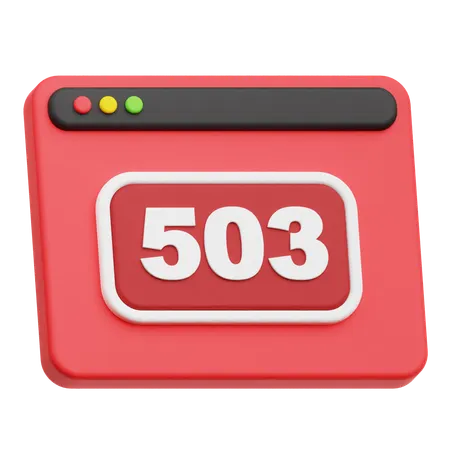 Error 503  3D Icon