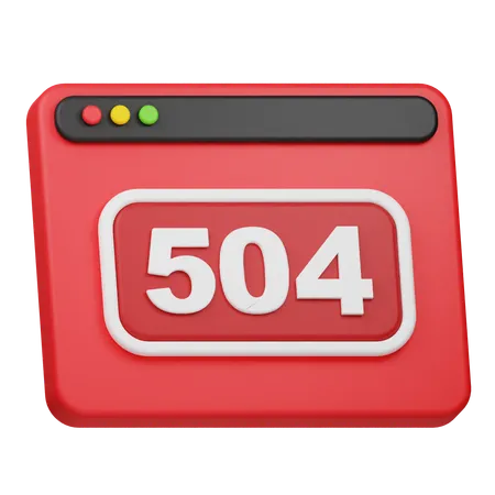 エラー 504  3D Icon