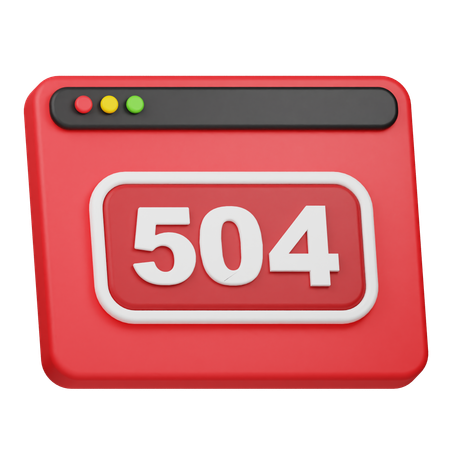 Error 504  3D Icon