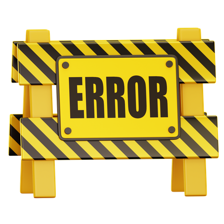 Barrera de error  3D Icon