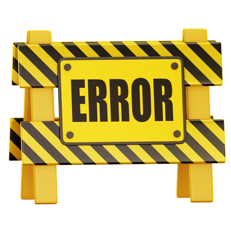 Error Barrier  3D Icon