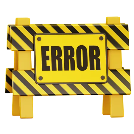 Error Barrier  3D Icon