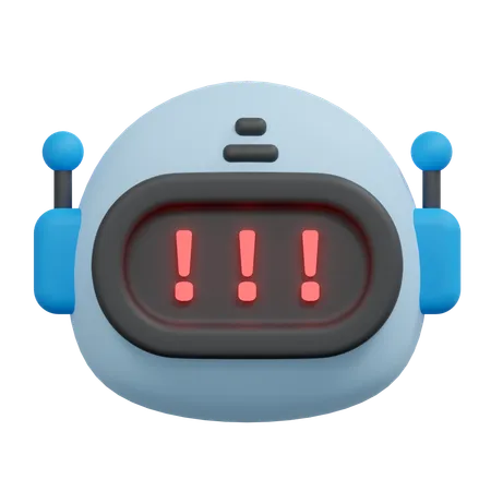 Error Bot Illustration 3D Icon