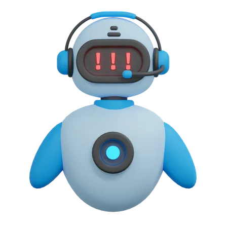Error Bot Illustration 3D Icon