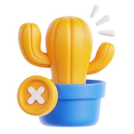 Error Cactus  3D Icon