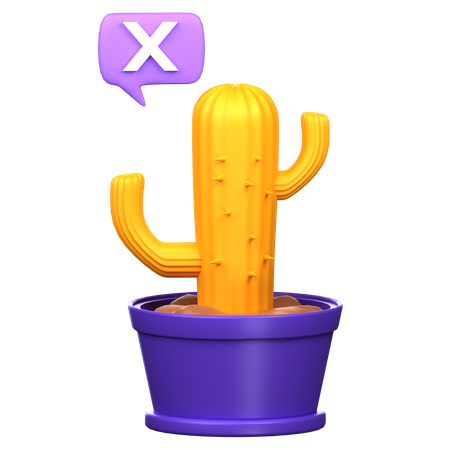 Error Cactus  3D Icon