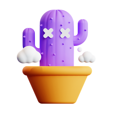 Error Cactus  3D Illustration