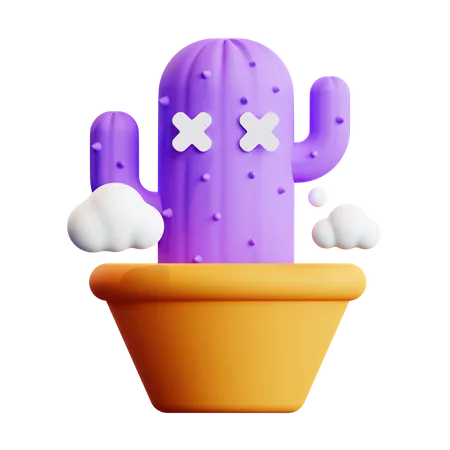 Error Cactus  3D Illustration