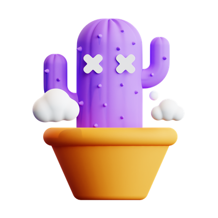 Error Cactus 3D Illustration