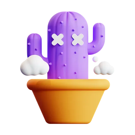 Error Cactus 3D Illustration