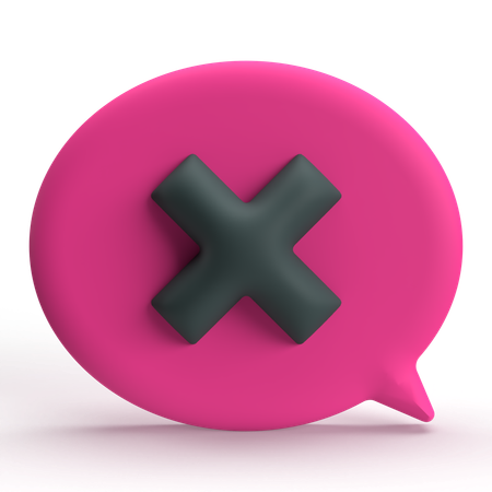 Error Chat  3D Icon