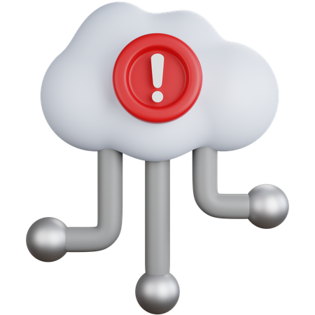 Error Cloud Connection  3D Icon