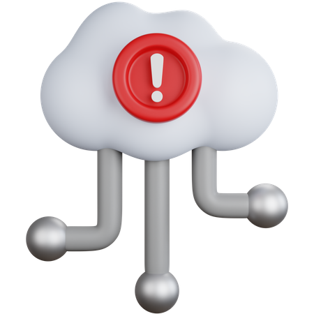 Error Cloud Connection 3D Icon