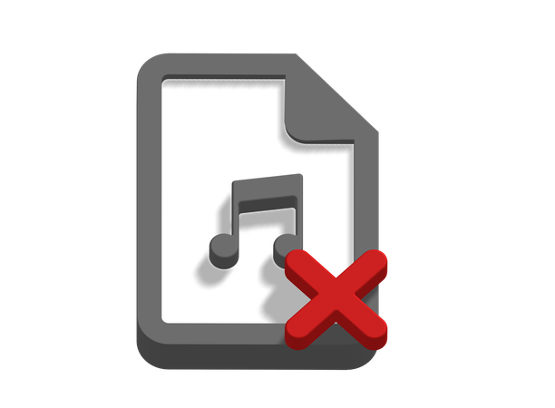 Error de archivo de música  3D Icon