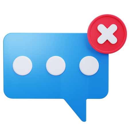 Error de chat  3D Icon