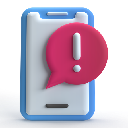 Error de chat móvil  3D Icon