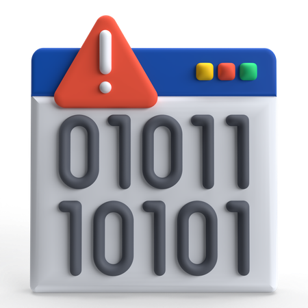 Error de código binario  3D Icon